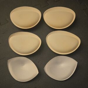 Women's Cream and White Bra Inserts